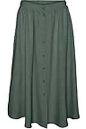 VERO MODA Vmmelaney H/W Button Calf Skirt WVN Ga, , XS