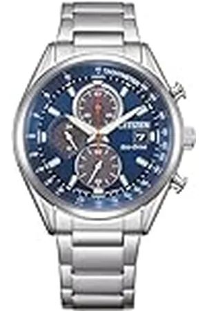 Citizen Mannen Chronograaf Eco-Drive Horloge Met Roestvrij Stalen Band CA0459-79L, , Klassiek