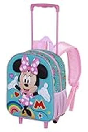 Disney Minnie Mouse Greet-Small 3D-rugzak met wielen, turquoise, 26 x 34 cm, inhoud 7 l, , Eén maat, Kleine 3D-rugzak met wielen