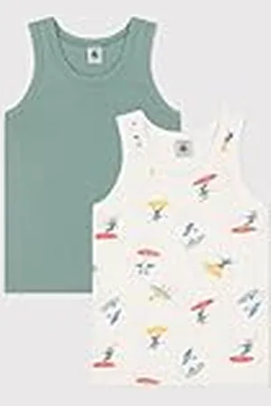 Petit Bateau Tanktops (2 stuks) voor jongens, , 3 Jaren