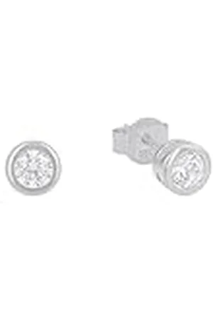 QS by s.Oliver Oorbellen 925 sterling zilveren dames oorbellen, met zirkonia synth., 0,6 cm, , Wordt geleverd in sieraden geschenkverpakking, 9079094