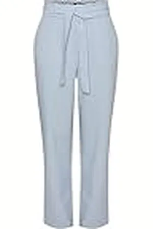 Pieces® Pcboss HW Paperbag Straight Pants Noos Damesbroek, Kentucky Blue, L