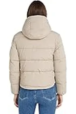 Calvin Klein Jeans Vrouwen Monologo Non Down Korte Puffer Geweven Jassen, , L
