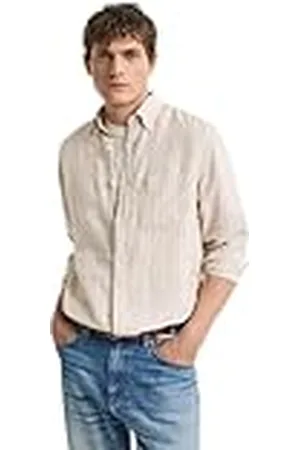 GANT REG LINEN STRIPE SHIRT, , 3XL