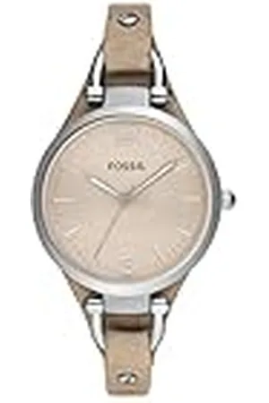 Fossil Georgia horloge voor dames, kwartsuurwerk met roestvrij stalen of leren band