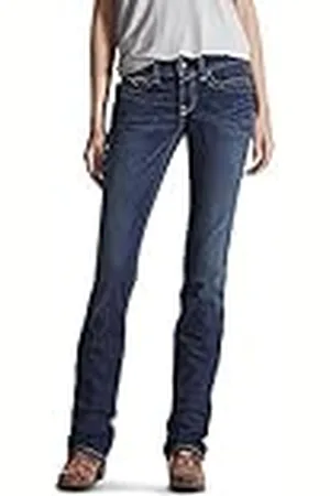 Ariat Dames R.e.a.l. Mid Rise Straight Leg Jean-Dotd, , 25 S