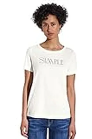 Street one T-shirt met tekst, , 46