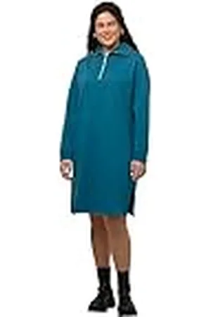 Ulla Popken Dames sweatjurk met troyerkraag jurken, , 54/56 Grote maten