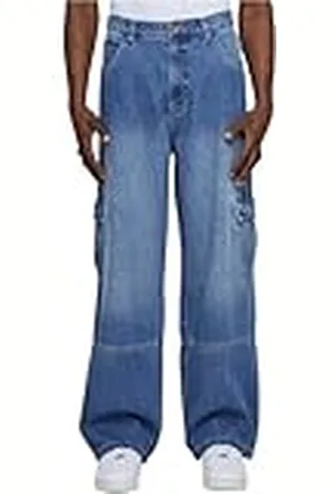 Southpole Cargobroek voor heren, baggy jeans met cargozakken, oversized fit, , 36