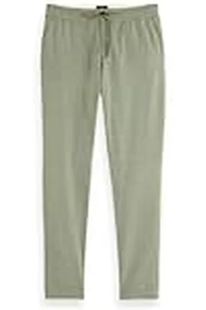 Scotch&Soda Heren Seasonal Core-Warren Katoenen Linnen Twill Jogger Casual Broek, , 33W / 32L