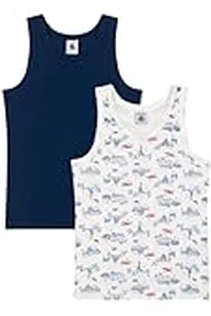 Petit Bateau Tanktops (2 stuks) voor jongens, , 4 Jaren
