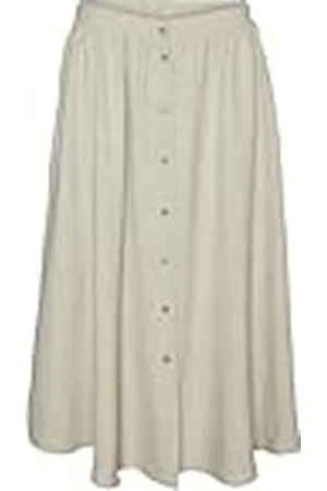 VERO MODA Vmmelaney H/W Button Calf Skirt WVN Ga, , S