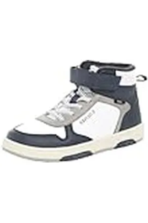 QS by s.Oliver Kinder Sneaker High 5-45101-43 Basketbal, White Comb, 34 EU, , 34 EU