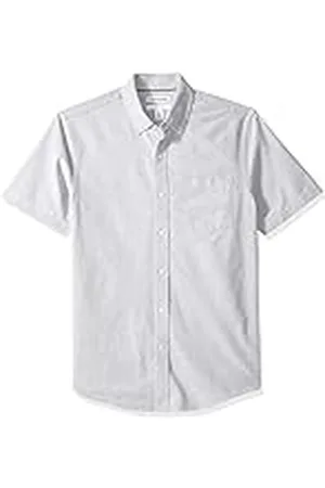 Amazon Slim-fit korte mouw Pocket Oxford Shirt Knop, , M