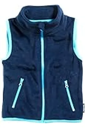 Playshoes Uniseks fleece vest voor kinderen, kleurrijk afgezet vest, , 86 cm