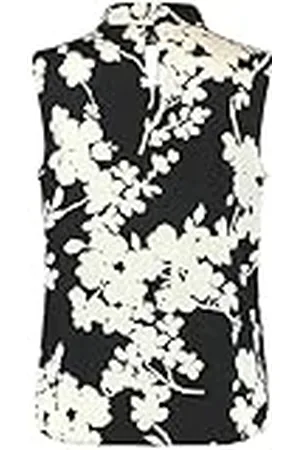 Taifun Dames 360343-11014 blouse, zwart patroon, 38