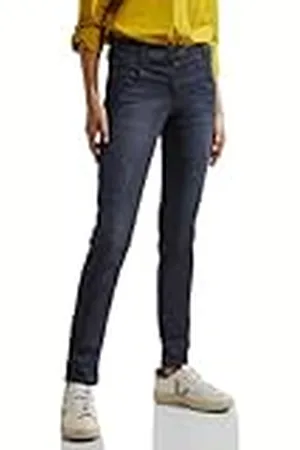 CECIL Jeansbroek, los, Blauw Zwart Willekeurig Wash, 26W x 34L