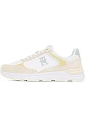 Tommy Hilfiger Dames CASUAL FASHION RUNNER MIX Low Top, BEIGE (mousseline), 6 UK, , 39 EU