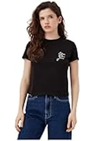 Calvin Klein Jeans vrouwen Script INSTITUTIONAL Baby TEE J20J224984 S/S T-shirt, , S, , S