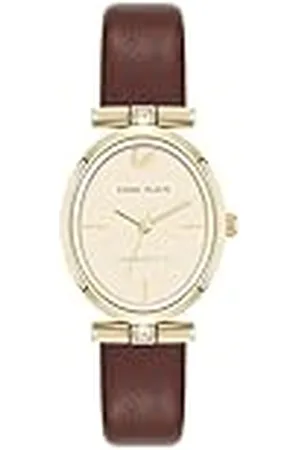 Anne Klein Premium dameshorloge met kristalaccenten en duurzame leren band