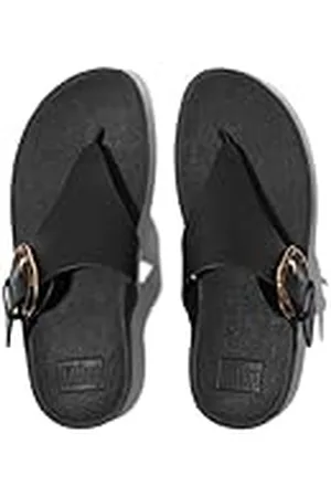 FitFlop Dames LULU hars-gesp lederen teen post sandalen, , 36 UK, , 39 EU