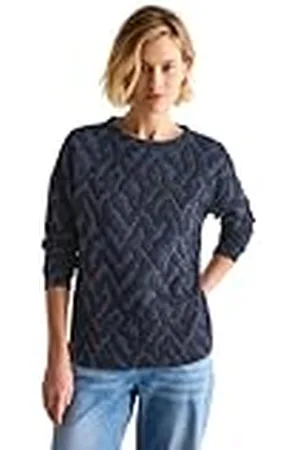 CECIL Jaquard structuurshirt voor dames, , XS