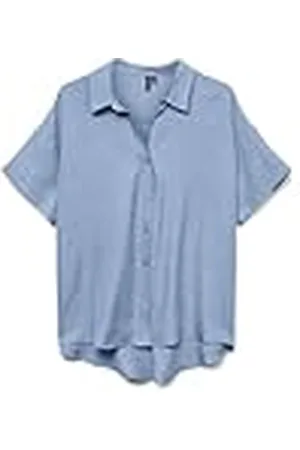 VERO MODA Vmmelaney Queeny Ss Shirt WVN Ga Noos, , S