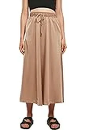 Urban classics Dames Dames Dames Satijnen Midi Rok, , M