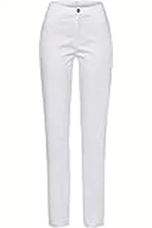 Brax Dames vrouwelijke fit stoffen broek stijl Carola Smart Cotton Stretch, (white 99), 44, , 34W x 32L