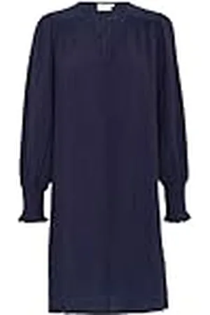 Kaffe Damesjurk met V-hals, casual pasvorm, lange mouwen, Above Knie-lengte, , 42