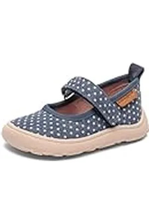 Bisgaard Unisex Kids Barefoot Ballet Loafer, Marineblauwe stippen, 8.5 UK Child