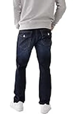 True Religion Heren Ricky Rechte Been Jeans, Modderig Waters, 40W x 32L