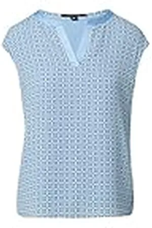 Comma, Blouseshirt met patroon met satijnen rand, , 36