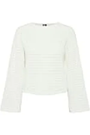 Pieces® Dames Pcmanilla Ls O-Neck Top Mm Shirt met lange mouwen, , XL