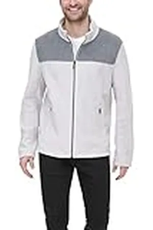 Tommy Hilfiger Heren Classic Zip Front Polar Fleece Jacket (normale en grote en lange maten) (normale en grote maten) (, Licht Grijs/Ijs, L