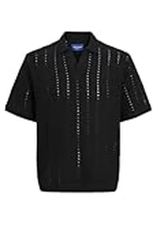 JACK & JONES Jorparos Knit Easter Ss Crochet Polo voor heren, , XL
