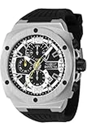 Invicta Racing 48161 Heren Horloge - Waterdicht - Analoog - Quartz Uurwerk - Roestvrij Staal met zwarte Wijzerplaat - 47mm