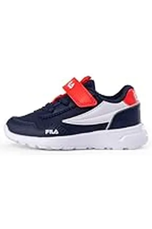 Fila Tiger Velcro TDL Sneakers voor kinderen, uniseks, marineblauw, rood, 27 EU
