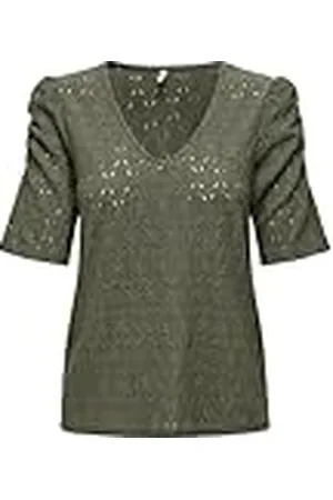 ONLY Dames Onlrosa S/S V-hals Puff Top JRS T-shirt, , XXL