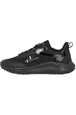 Calvin Klein Jeans Heren EVA Runner Low LACE ML Mix YM0YM00968 Sneakers, (Triple Black), 10 UK, , 42.5 EU