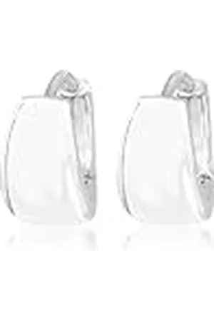 Elli Dames echt sieraad oorringen creolen emaille basic tijdloos in 925 sterling , Sterling