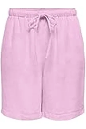 ONLY Onlsiesta MW Pull-Up Linen Bl Shorts Os, Pirouette, L voor dames, , L