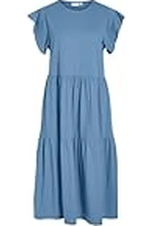 VILA Dames Visummer S/S Midi Dress-Noos, , M