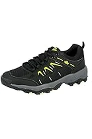 LICO Sierra Uniseks volwassenen Halfhoge trekking- & wandelschoenen, Zwart/limoen, 44 EU