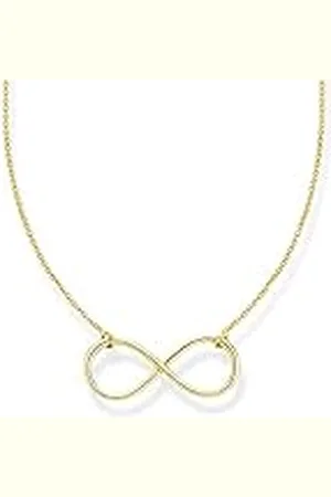 Thomas Sabo Sabo Damen Halskette mit Infinity Symbol 925er Sterlingsilber 750er Gelbgold Vergoldung, Länge: 40cm - 45cm, KE2139-413-39-L45V