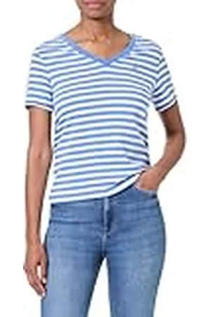 GANT REG STRIPED SHIELD V-hals T-shirt, , XXL