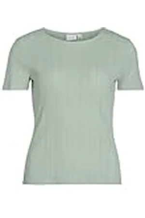 VILA Vikassie S/S Pointelle Top - Noos, , XS