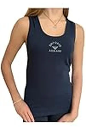 Emporio Armani Stretch Katoen Studs Loungewear Tank Marine, , S