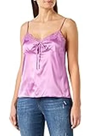 Pinko Tremante Top Satin Stretch Tanktop voor dames, O31_malve Opera, 44 NL
