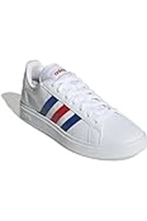 adidas Grand Court Base 2.0 Sportschoenen voor heren, Ftwr White Team Royal Blue Vivid Red, 42 EU